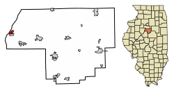 Location of Spring Bay in Woodford County, Illinois.