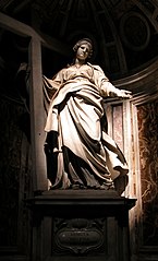 Statue von Andrea Bolgi: Helena mit dem Kreuz Christi in der Peterskirche in Rom
