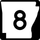 Einstellige State Route Nummerntafel (Arkansas)