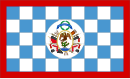 Nasionale Vlag van Oorlog van Meksiko, soos in die dekreet van 14 Julie 1815 deur die Opperste Meksikaanse Regering bepaal.