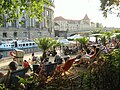 Terras mei sicht op it Museuminsel