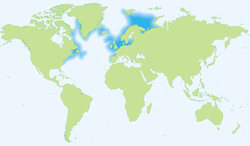 Distribución de Gadus morhua