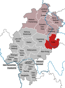 Imagemap med landkreise i Hessen