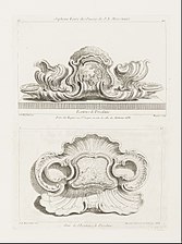 Načrti za pisalni komplet iz porcelana Juste-Aurèle Meissonnier (1748)