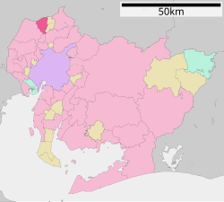 Location of Kōnan in Aichi Prefecture