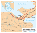 Isthmus von Korinth, PNG-File, auch als SVG verfügbar