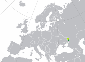 Заявленные и контролируемые территории ЛНР до 24 февраля 2022 года. Тёмно-зелёным обозначена территория, контролируемая ЛНР, светло-зелёным — остальная часть Луганской области Украины