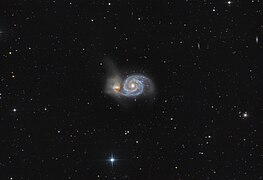 La galaxie en lumière visible, télescope amateur 203/1000