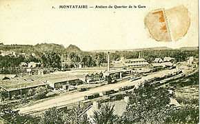 Les ateliers du quartier de la gare vers 1920.