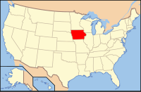 Mapa do Iowa.