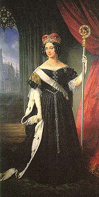 Πριγκίπισσα Μαρία Θηρεσία της Αυστρίας, ευγενής ηγουμένη με την ποιμαντορική ράβδο της.