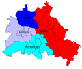 map showing sectors of occupation of berlin