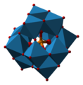 Representación poliédrica del anión de Keggin, un polianión molecular