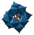 Representación poliédrica del anión de Keggin, un polianión molecular