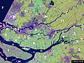 Immaġini bis-satellita tad-delta Rhine-Meuse, li turi l-gżira ta' IJsselmonde (9)