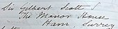 signature de George Gilbert Scott