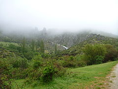 Chorrera de los Litueros en la sierra de Somosierra