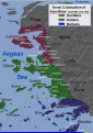 Greek colonisation in 550 BC.