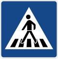 Zeichen 350-10 Fußgängerüberweg (Rechtsaufstellung)