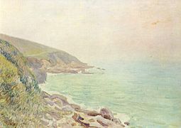 Alfred Sisley : Costa de galés en la niebla (1887)