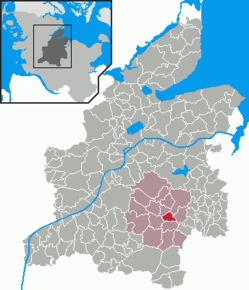 Poziția Borgdorf-Seedorf pe harta districtului Rendsburg-Eckernförde