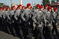 Soldados alemães em marcha.