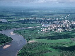 Vy över Bragança och Caetéfloden.