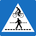 2c: Cyclist and pedestrian crossing