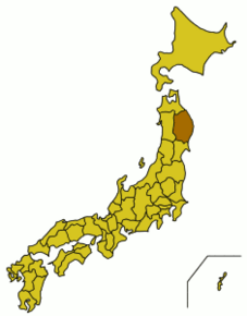 Poziția regiunii Prefectura Iwate