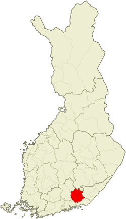 Location of Kouvola sub-region