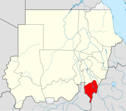 Vị trí tại Sudan.