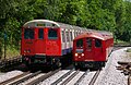 Image 19London Underground A60 Stock (left) and 1938 Stock (right) trains showing the difference in the sizes of the two types of rolling stock operated on the system. A60 stock trains operated on the surface and sub-surface sections of the Metropolitan line from 1961 to 2012 and 1938 Stock operated on various deep level tube lines from 1938 to 1988.