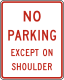Zeichen R8-2 Kein Parken, außer auf Seitenstreifen