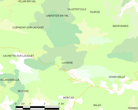 Mapa obce Lairière