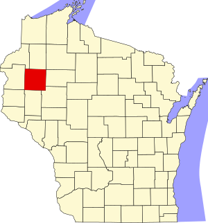 Map of Wisconsin highlighting Barron County