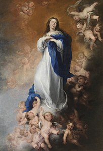 Cristiandad occidental (católica): La llamada Inmaculada de Soult, de Bartolomé Esteban Murillo (ca. 1678).