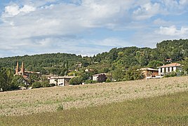 Saint-Rustice Haute-Garonne, France. The village views to the north.