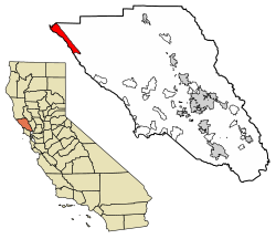 Location in Sonoma County, California