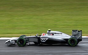 Magnussen in die 2014 Britse Grand Prix
