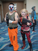 Long Beach Comic Expo 2012 - Arkham Asylum inmate and Harley Quinn (7186647532).jpg