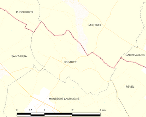 Poziția localității Nogaret