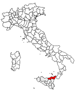Lokasyon ng Patti, Sicilia sa Lalawigan ng Messina