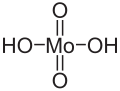 Deutsch: Struktur von Molybdänsäure English: Structure of Molybdic acid