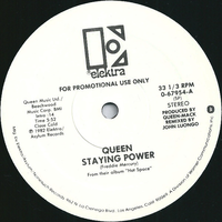 Queen – Staying Power (vinyl 12" promo single, USA, 1982).png