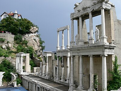 The Roman Amphitheatre of Plovdiv.