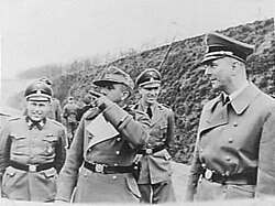 Wilhelm Harster, Karl Maria Demelhuber, Erich Deppner och Hanns Albin Rauter omkring 1942/1943.