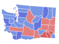 1950 U.S. Senate election in Washington map