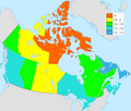 Canada total fertility rate by province 2012