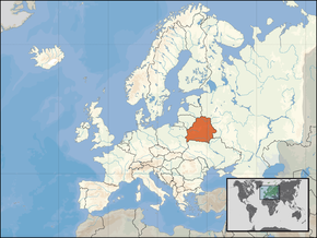 Kart over Republikken Belarus