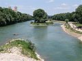 River Isar in Munich, Germany (Location: near Deutsches Museum)